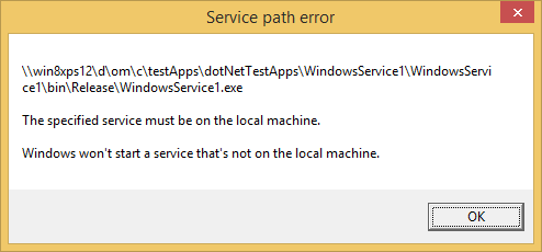 Can't monitor a service on a network connection