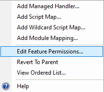 IIS Edit Feature Permissions