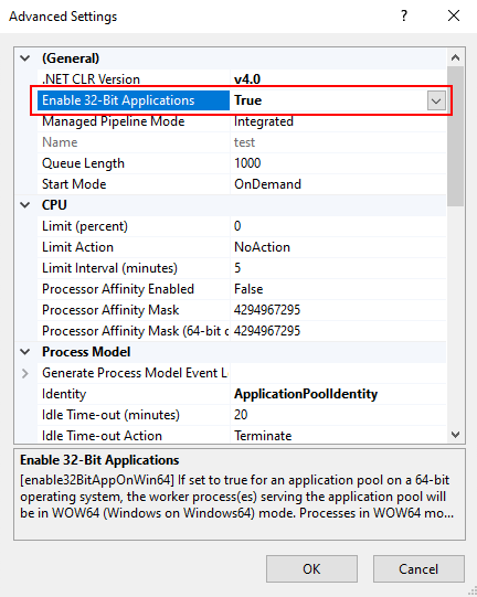 IIS ISAPI 32 bit extensions