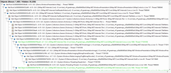 .Net memory heap dump