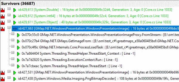 .Net memory snapshot