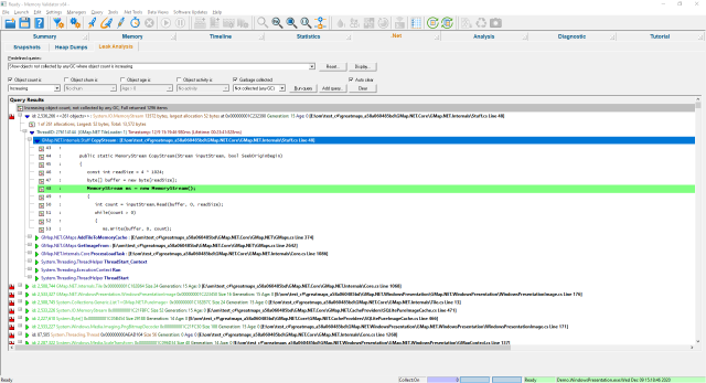 Memory Validator .Net leak detect tab