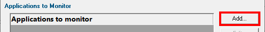 Add an application to monitor