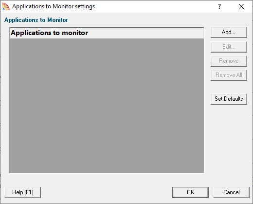 Editing the application to monitor