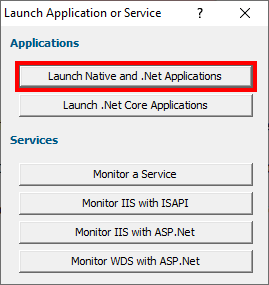 Launch Application or service chooser dialog