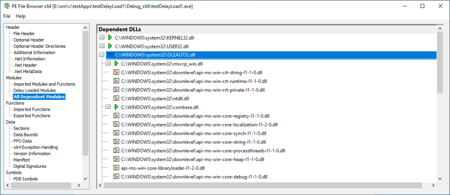 PE File Browser All Dependent Modules