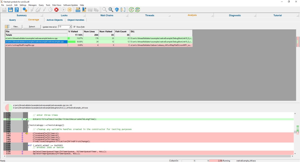 Thread Validator synchronization coverage