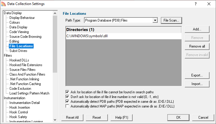 Coverage Validator PDB File Locations