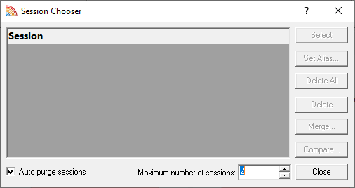 Coverage Validator session manager empty