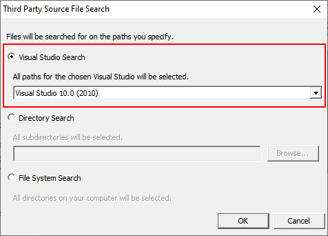 Coverage Validator file locations visual studio search