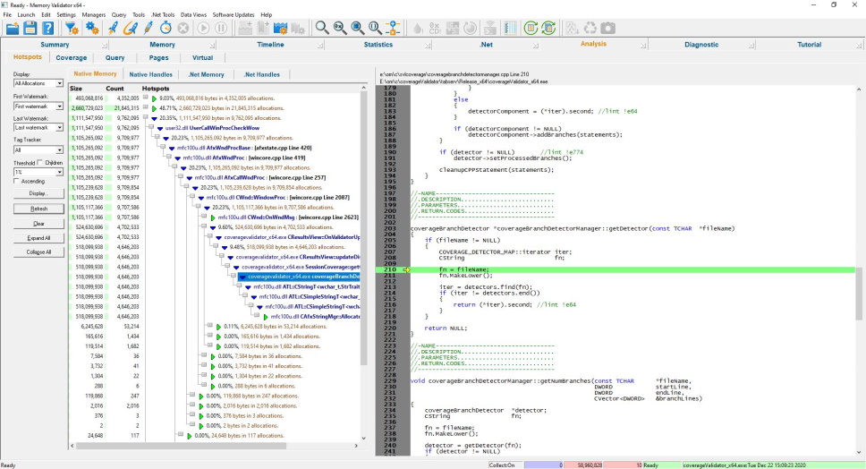 Memory allocation hotspots