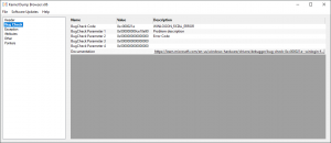 Minidump Browser - view minidump contents | Software Verify