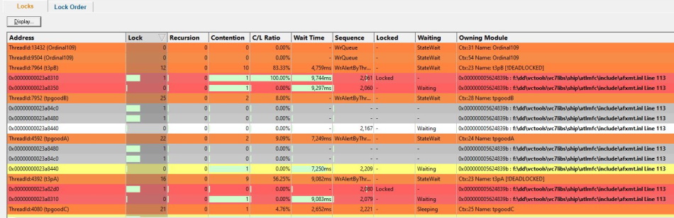 Thread Validator thread locks