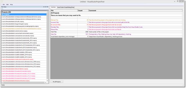 Visual Studio Project Fixer