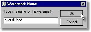 Memory Validator add watermark dialog