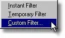 Memory Validator Context menu custom filter