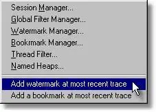 Memory Validator context menu insert watermark