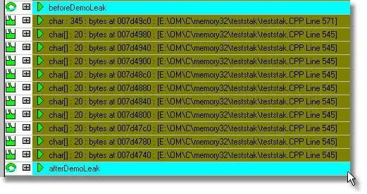 Memory Validator in-place leak detect potential memory leaks