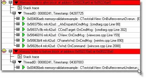 Memory Validator memory corruption analysis