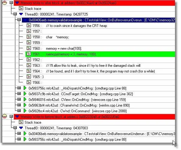 Memory Validator, memory corruption buffer overflow