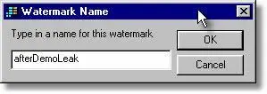 Memory Validator watermark name (after) dialog