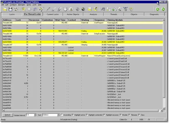 Thread Validator good lock strategy