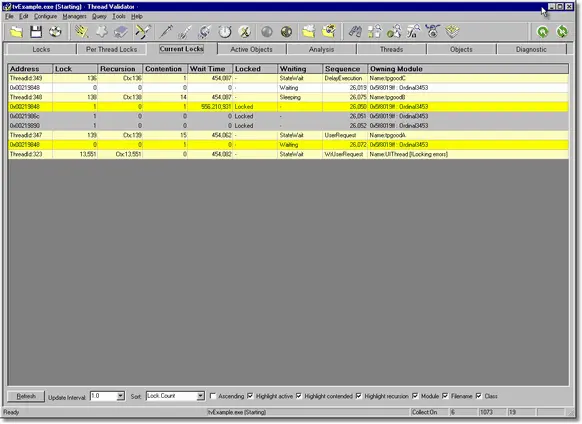 Thread Validator good lock strategy