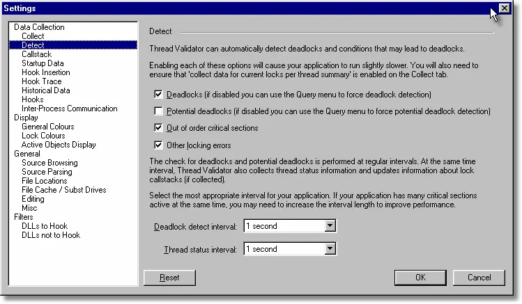 Thread Validator wrong lock order detection settings (expert)