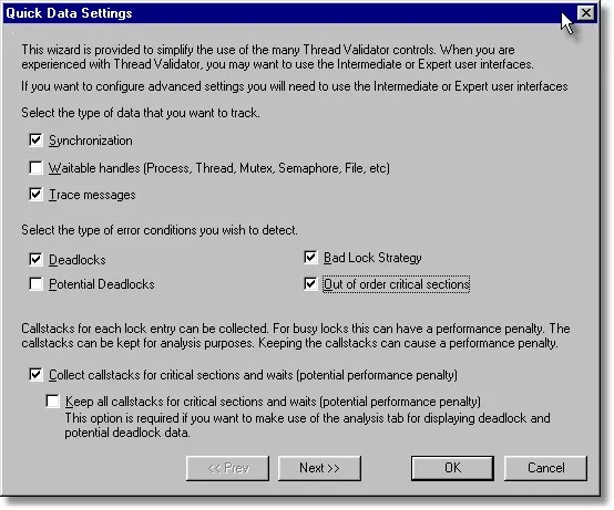 Thread Validator wrong lock order detection settings (novice)