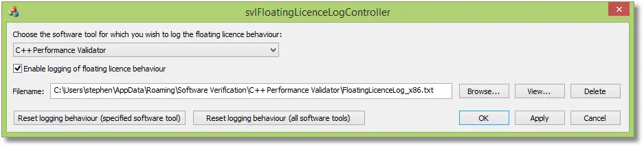 Floating Licence Log Controller