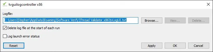 Thread Validator GUI Log Controller