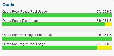 Virtual Memory Validator quota statistics