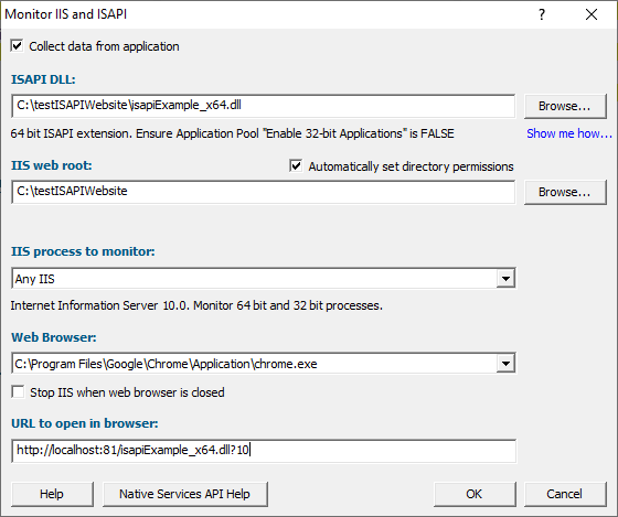 Thread Validator IIS and ISAPI dialog