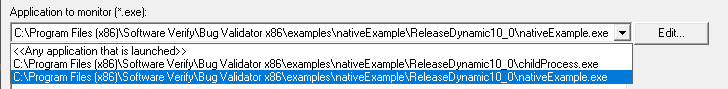 Bug Validator native and .Net application to monitor combo