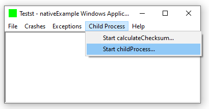 Bug Validator native example child process