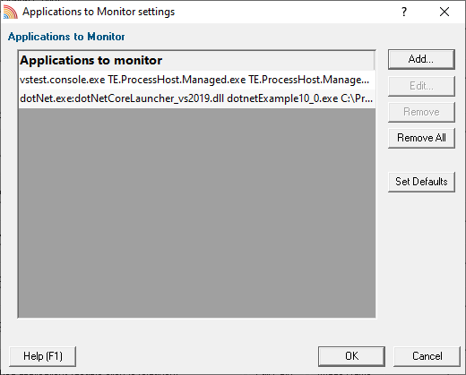 Coverage Validator .Net Core Applications to Monitor additional entry