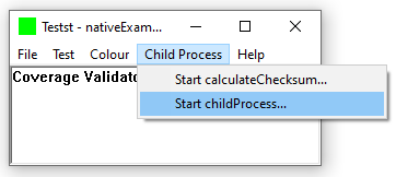 Coverage Validator native and .Net child process