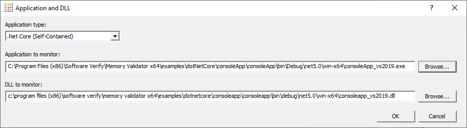 Memory Validator .Net Core Application and DLL Add Application Self Contained ConsoleApp