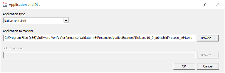 Performance Validator native and .Net application and dll dialog with native example