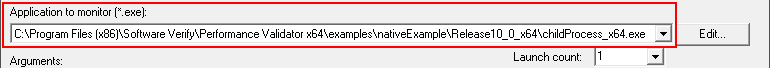 Performance Validator application to monitor child process