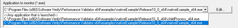 Performance Validator native and .Net application to monitor combo