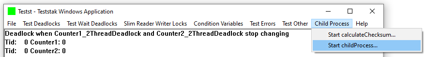 Thread Validator native and .Net child process