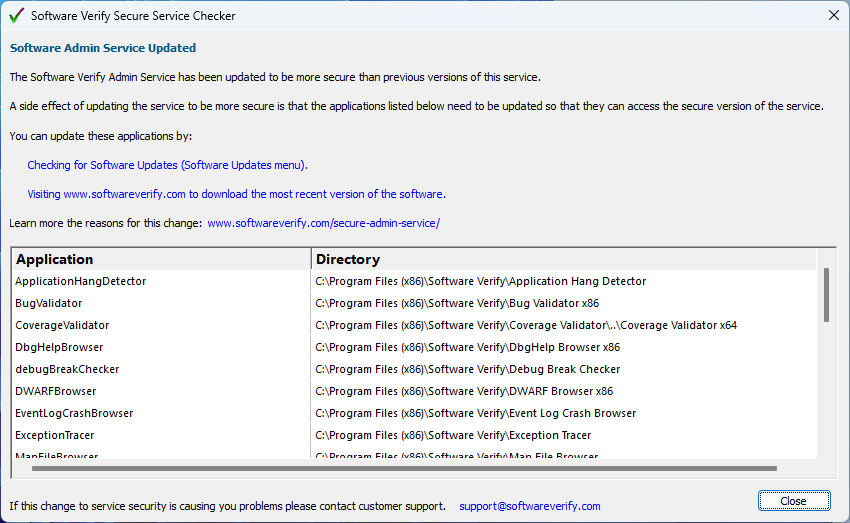 Install Secure Service Checker